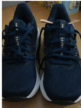 Asics Navy and White Athletic Shoes